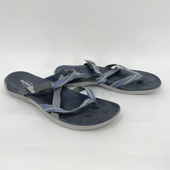 Merrell District Mendi Storm Gray Thong Sandals Flip Flops Womens 11 - Picture 1 of 6